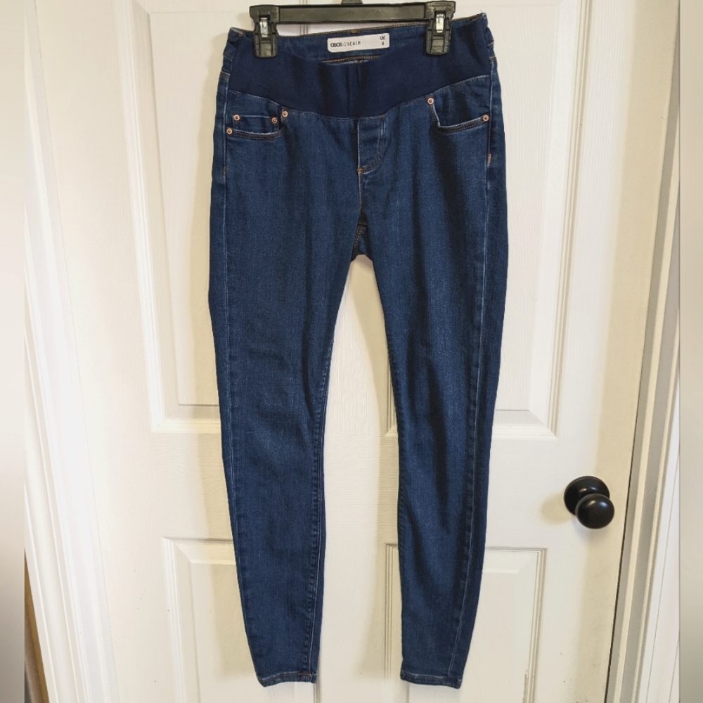 ASOS skinny jeggings UK 6 26" waist stretchy band waist Pull on